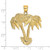 14K 2-D Double Palm Trees Charm K8010
