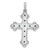 14k White Gold Turquoise and White Topaz Cross Pendant PM7418-BTQ-W