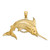 14K 3-D Polished /Satin Blue Marlin Charm K8013