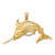 14K 3-D Polished /Satin Blue Marlin Charm K8013