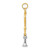14k Two-Tone 3-D Stethoscope Pendant K918