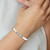 Sterling Silver Believe Antiqued Cuff Bangle QB941