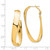 14k High Polished 7mm Twisted Omega Back Oval Hoop Earrings PRE988