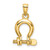 14K 3-D Medium Shackle Link Screw Charm K7976