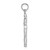 14K White Gold 3-D Polished Cross Charm K8498W