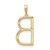 14K Diamond Letter B Initial Pendant PM5222B-013-YA