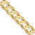 14K 18 inch 6.75mm Open Concave Curb with Lobster Clasp Chain LCR180-18