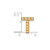 10K  Diamond Letter T Initial Charm PM5221T-010-1YA
