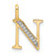 10K Diamond Letter N Initial Pendant PM8365N-003-1YA