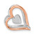 14K Two-Tone Lab Grown Diamond VS/SI FGH Double Frame Heart Pendant PM9142-006-RWLG