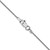 14K White Gold 22 inch 1mm Parisian Wheat with Lobster Clasp Chain PEN260-22