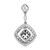 14k White Gold 1/4ct. White and Blue Diamond Dangle Pendant PM4735-BD-025-WA