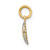 14K w/Rhodium D/C Mini Sunflower Charm K9525