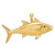 14K 3-D Polished Skipjack Tuna Fish Charm K8113