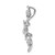 14k White Gold 1/10ct. Diamond Three Flower Chain Slide PM4038-009-WA