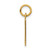 14k Small Elongated Number 30 Charm LES30