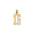 14k Small Elongated Number 16 Charm LES16