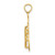 14K  3D Large KEY WEST Double Flip Flop Charm K8176