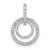 14k White Gold 1/4ct. Diamond Double Circle Dangle Pendant PM4727-025-WA