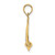 14K w/ Rhodium 3-D Polished Sailboat Charm K9221