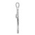 14k White Gold AA Diamond Cross Pendant PM5015-005-WA