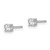 Sterling Silver Rhodium-plated 3mm Round White Topaz Post Earrings QBE25APR