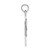 14K White Gold Cut-Out Dove On Cross Charm K9588W