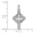 14K White Gold Cut-Out Dove On Cross Charm K9588W