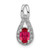 14k White Gold Diamond and Oval .50 Ruby Pendant PM5283-RU-010-WA