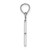 14kw Polished Number 3 Pendant NU03W