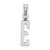 14kw Polished Number 3 Pendant NU03W