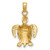 14K with White Rhodium Swimming Sea Turtle Charm K9196