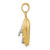 14K w/Rhodium 3-D Wave Runner W/ Moveable Seat Charm K9315