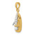 14K w/Rhodium 3-D Wave Runner W/ Moveable Seat Charm K9315