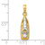 14K w/Rhodium 3-D Wave Runner W/ Moveable Seat Charm K9315