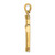 14K Scroll w/Double Endcaps Cross Charm K9747