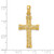 14K Scroll w/Double Endcaps Cross Charm K9747