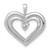 14k White Gold AA Diamond Double Heart Pendant PM4842-013-WA