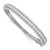 Sterling Shimmer Sterling Silver Rhodium-plated 116 Stone CZ Hinged Bangle Bracelet QB1344