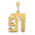 14k Medium Diamond-cut Number 91 Charm MN91