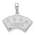 De-Ani Sterling Silver Rhodium-plated Polished 4 Aces Good Luck Playing Cards Pendant QC10078