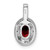 Sterling Silver Rhodium-plated Diam. & Garnet Pendant QBPD10JAN