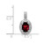 Sterling Silver Rhodium-plated Diam. & Garnet Pendant QBPD10JAN