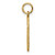 14k Large Brushed Diamond-cut  Number 6 Charm LN06