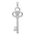 14k White Gold Diamond Club Key Pendant PM4944-008-WA