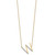 14K Sideways Diamond Initial W Necklace PM9844W-029-YA