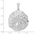 De-Ani Sterling Silver Rhodium-Plated Polished and Textured Beveled Sand Dollar Pendant QC10055