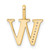 14k Diamond Letter W Initial Pendant PM8365W-003-YA
