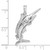 De-Ani Sterling Silver Rhodium-Plated Polished 3D Blue Marlin Pendant QC10146