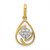 14k Polished 1/15ct. Diamond Fancy Teardrop Pendant PM4779-008-YA